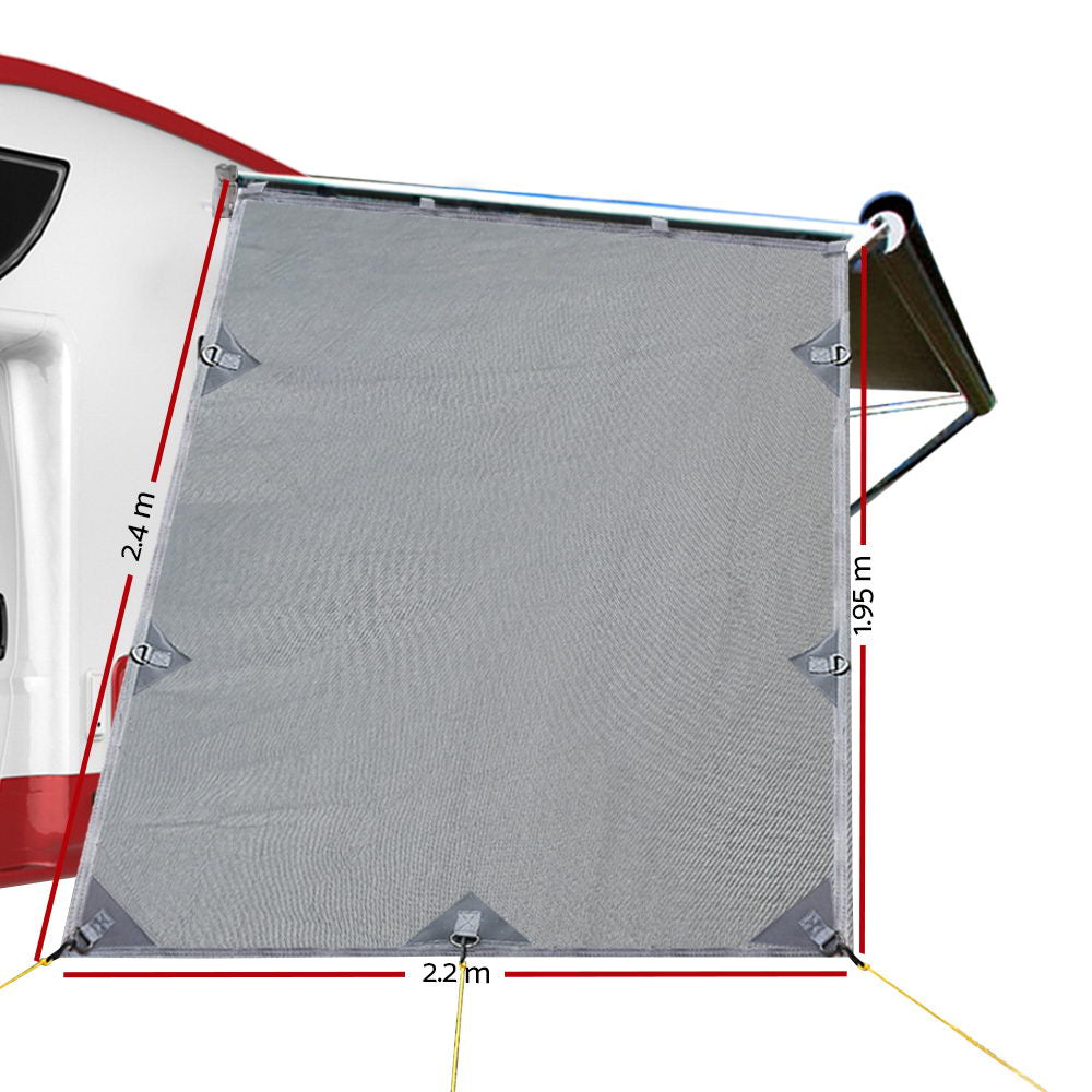 End Wall Caravan Privacy Screen Sun Shade Roll Out Awning