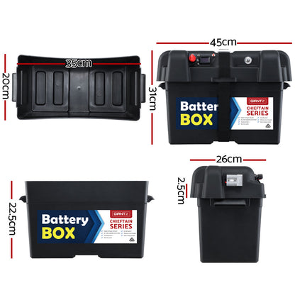 Battery Box Camping Portable Deep Cycle Case
