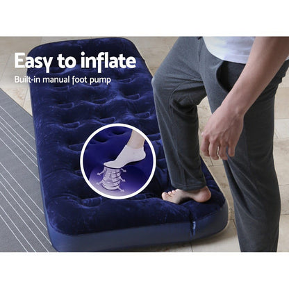 Single Inflatable Air Mattress Camping Sleeping
