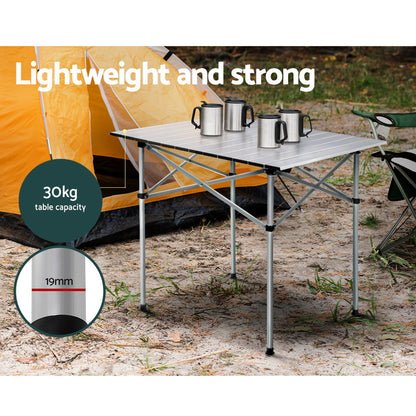 Camping Table Roll Up Aluminum Portable Desk Picnic