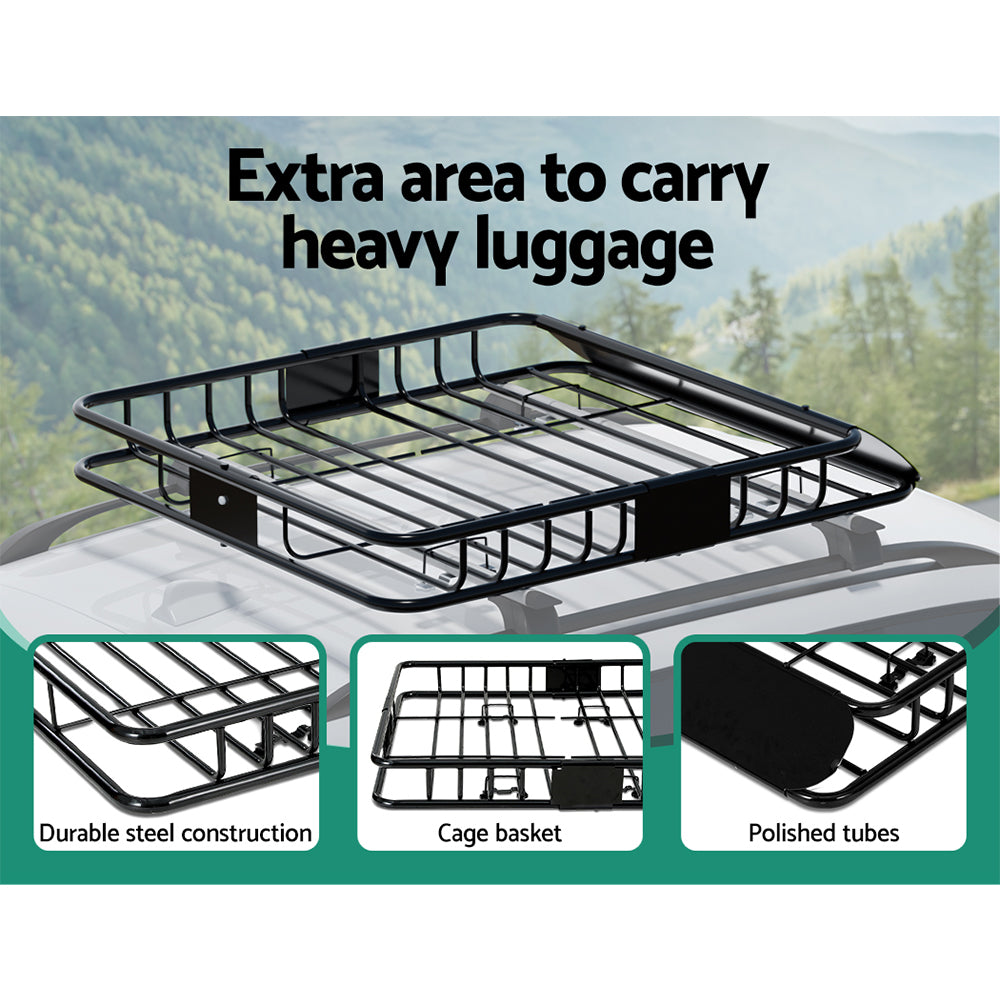 Universal Car Roof Rack Basket Steel Carrier