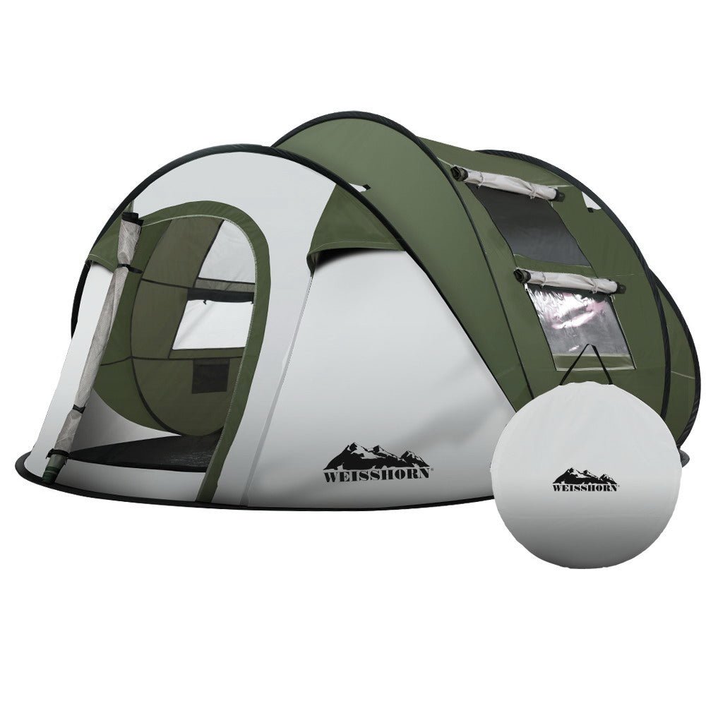 Camping Tent 4-5 Person Pop Up Family Hiking Beach Dome