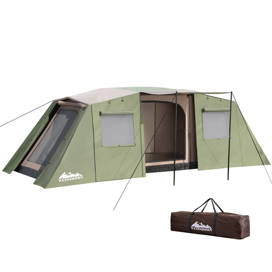 8-10 Person Camping Tent 3 Rooms Outdoor Family Hiking