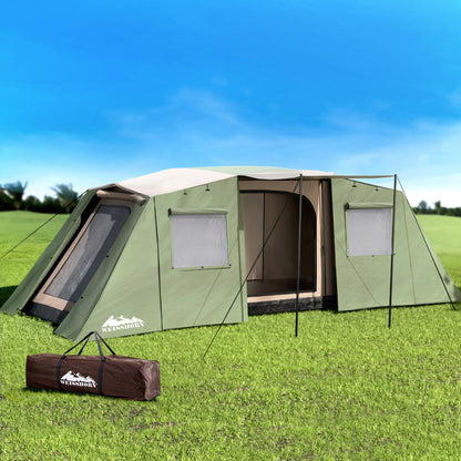 8-10 Person Camping Tent 3 Rooms Outdoor Family Hiking