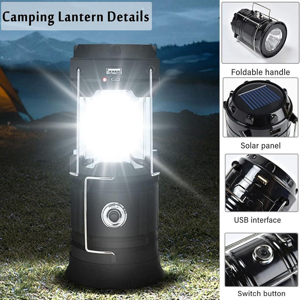 Lamp Solar Powered Rechargeable Torch Waterproof Lantern