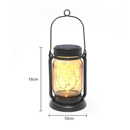 LUMIRO 4 Pack Solar Hanging Mason Jar Lights Decorative Solar Lantern with Stakes_2