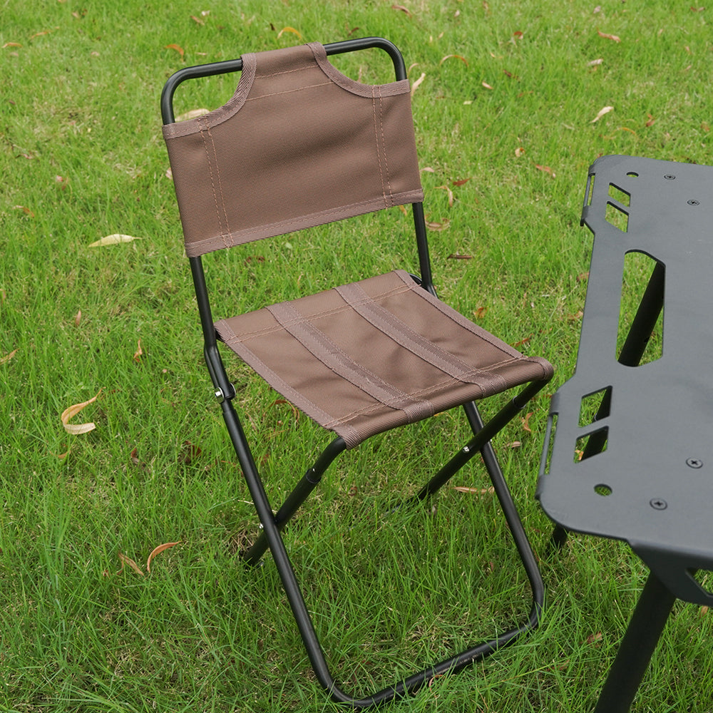 HYPERANGER Aluminum Portable Folding Camp Chair-Khaki_8