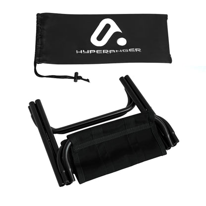 HYPERANNGER 2 Pack Aluminum Alloy Camping Folding Stool with Storage Bag-Black_8