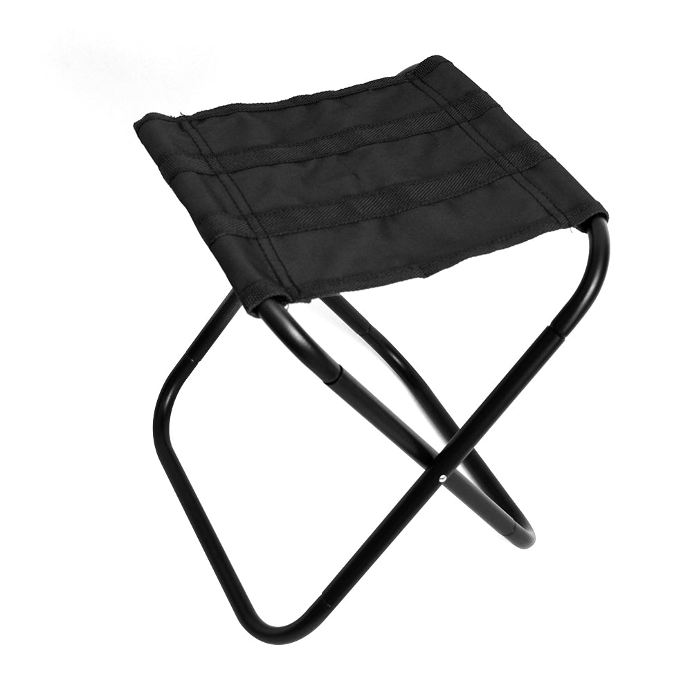 HYPERANNGER 2 Pack Aluminum Alloy Camping Folding Stool with Storage Bag-Black_6