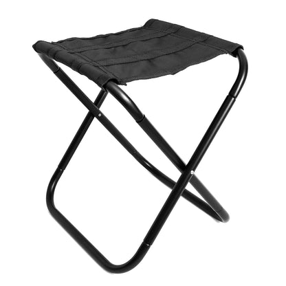 HYPERANNGER 2 Pack Aluminum Alloy Camping Folding Stool with Storage Bag-Black_7