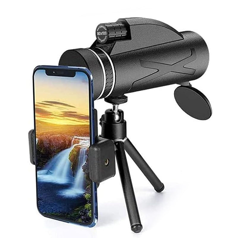 Night Vision 80x100 HD Monocular Telescope with Tripod and Phone Adapter_11