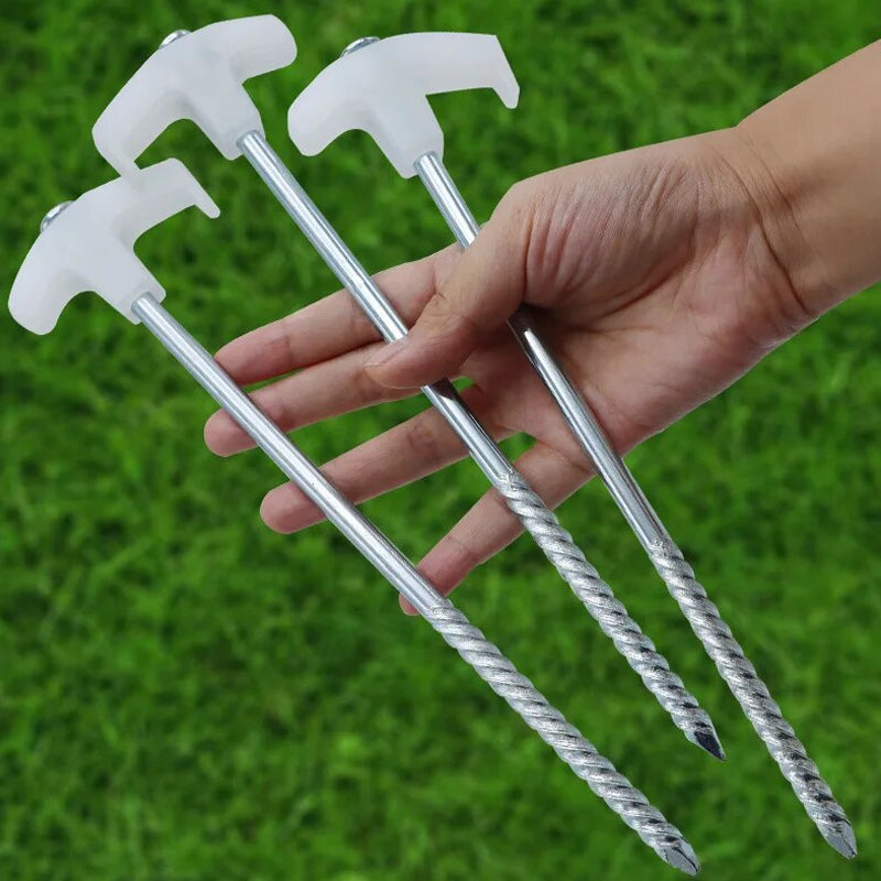 15 Pcs Pegs Screw-in Tent Camping Stakes Outdoor Camping Essentials_9