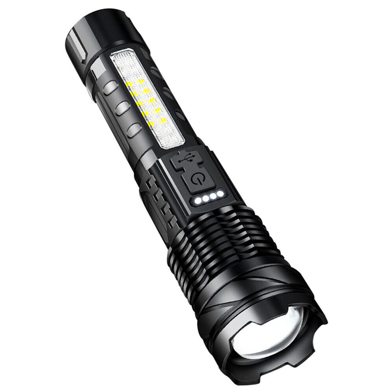 30W 14LED Tactical Flashlight White Laser Torch Lamp USB Charging_1