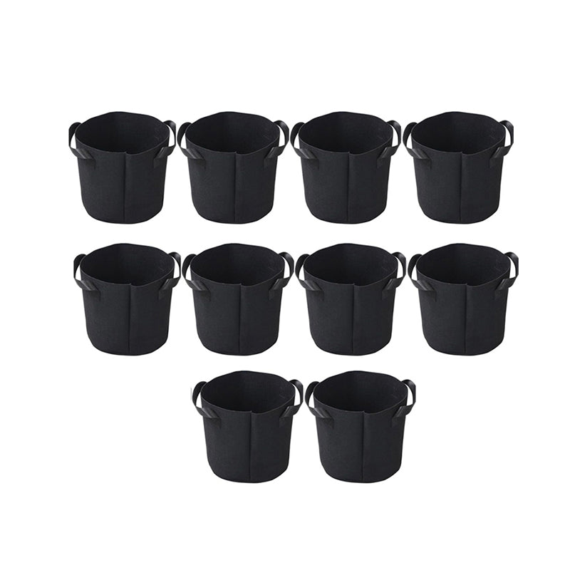 Pack of 10 Fabric Breathable Grow Pots Planter Bags with Handle_13