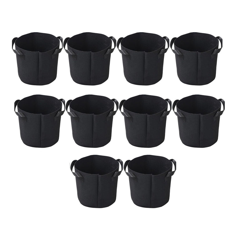 Pack of 10 Fabric Breathable Grow Pots Planter Bags with Handle_15