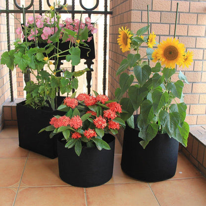 Pack of 10 Fabric Breathable Grow Pots Planter Bags with Handle_4