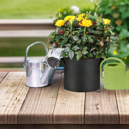 Pack of 10 Fabric Breathable Grow Pots Planter Bags with Handle_5