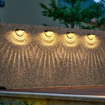 4 Pcs Waterproof Solar LED Wall Light for Garden and Outdoor- Solar Powered_3