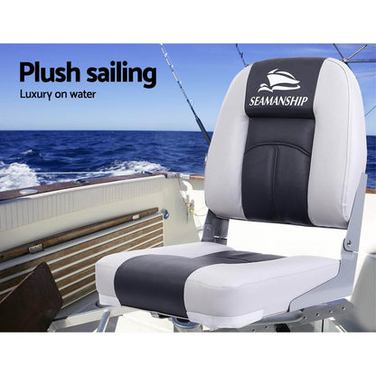 2X Folding Boat Seats Swivel All Weather - Pmboutdoor