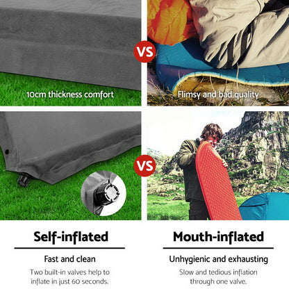 Self Inflating Mattress Camping Sleeping Mat Air Bed Pad - Pmboutdoor