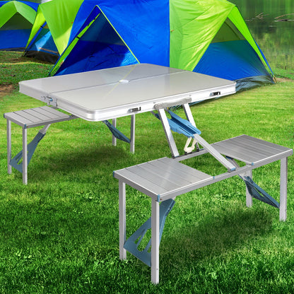 Portable Folding Camping Table and Chair Set 85cm - Pmboutdoor