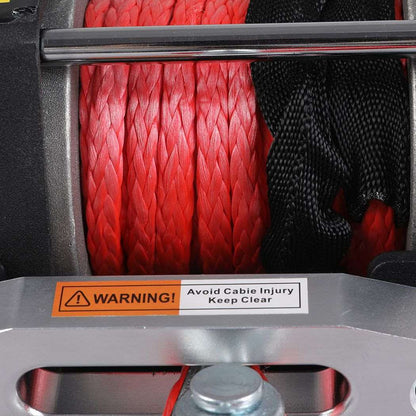 Electric Winch 3500LBS/1590KGS Wireless Control 12V Synthetic Rope Boat Atv 4WD - Pmboutdoor