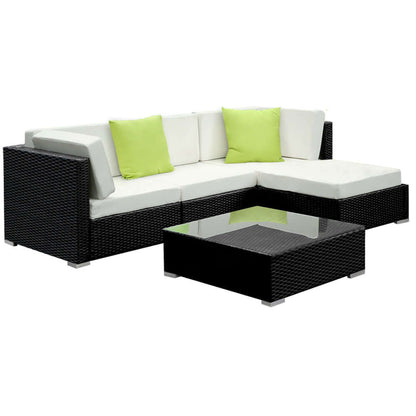 5PC Outdoor Furniture Sofa Set Garden Patio Pool Lounge - Pmboutdoor