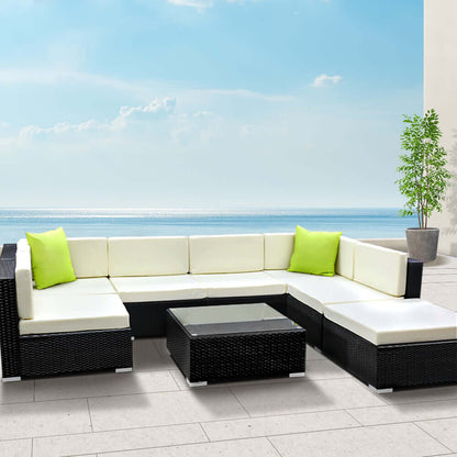 8PC Outdoor Furniture Sofa Set Garden Patio Pool Lounge - Pmboutdoor