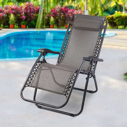 Zero Gravity Recliner Chairs Outdoor Sun Lounge Beach Chair Camping - Pmboutdoor
