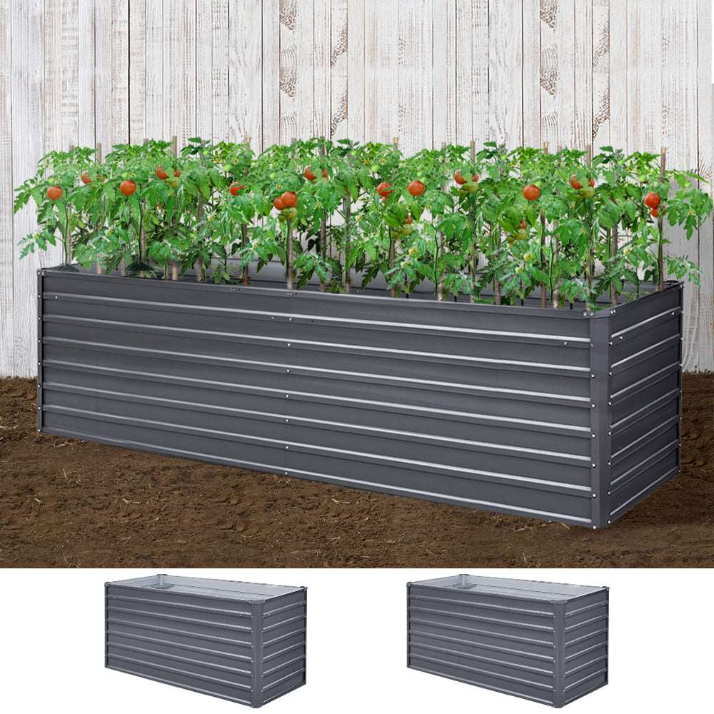 Garden Bed Galvanised Raised Steel Instant Planter 2 in 1 - Pmboutdoor
