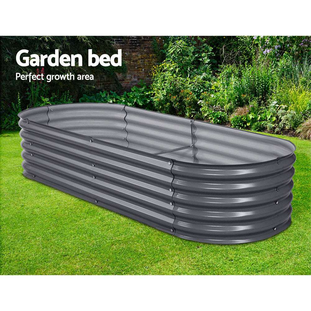 Galvanised Raised Garden Bed Steel Instant Planter - Pmboutdoor