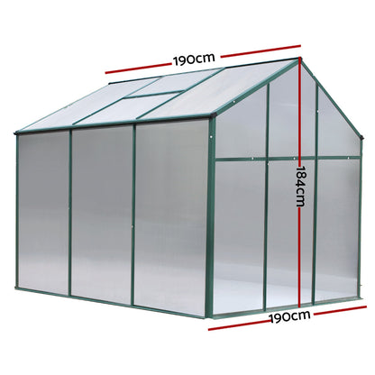 Greenfingers Aluminium Greenhouse Green House Garden Shed Polycarbonate - Pmboutdoor