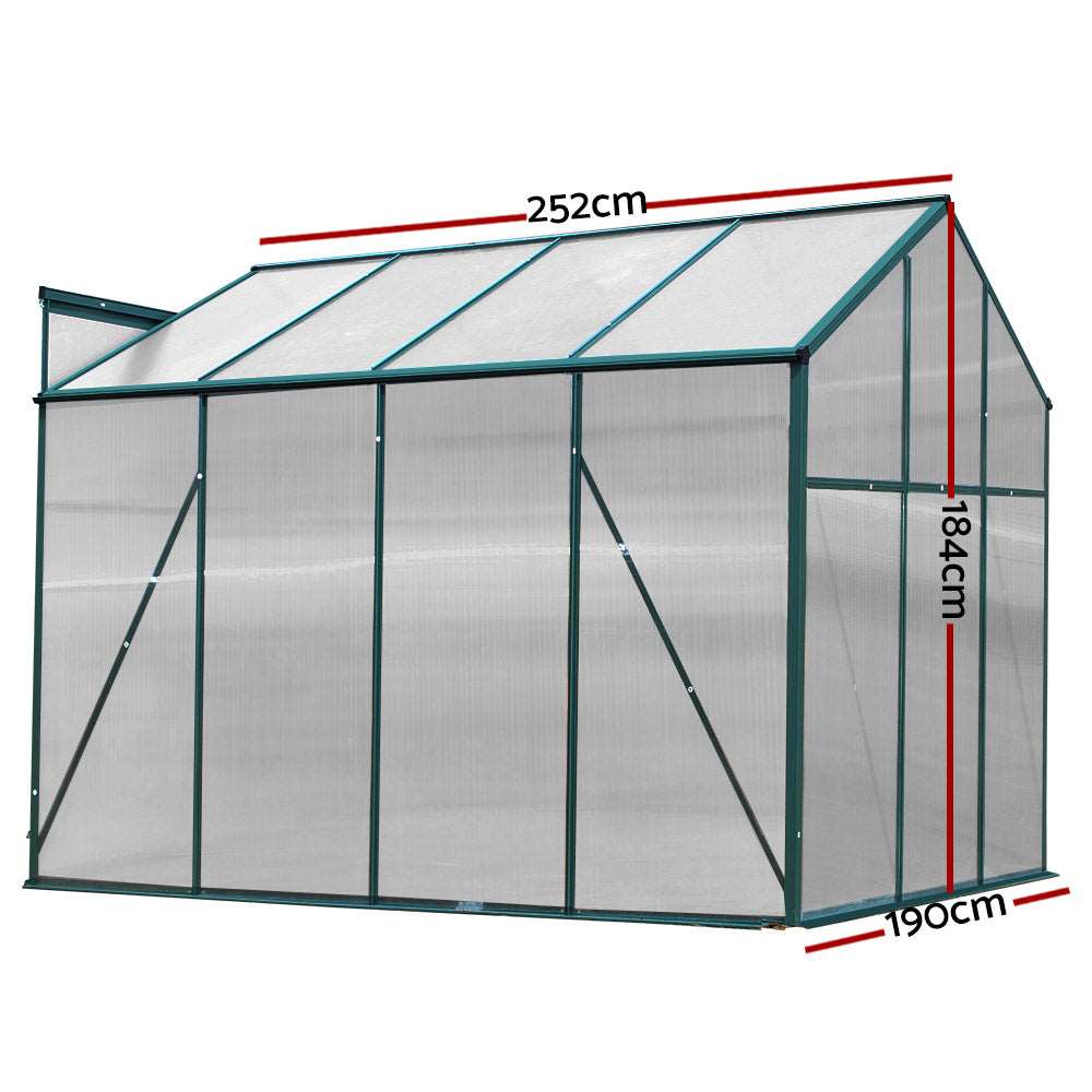 Greenfingers Aluminium Greenhouse Green House Garden Shed Polycarbonate - Pmboutdoor