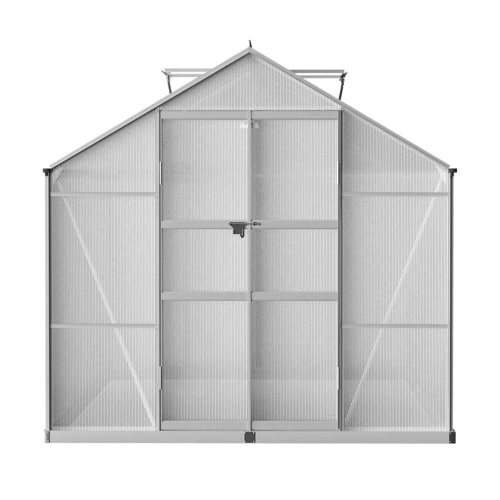 Greenfingers Aluminium Greenhouse Green House Garden Shed Polycarbonate - Pmboutdoor