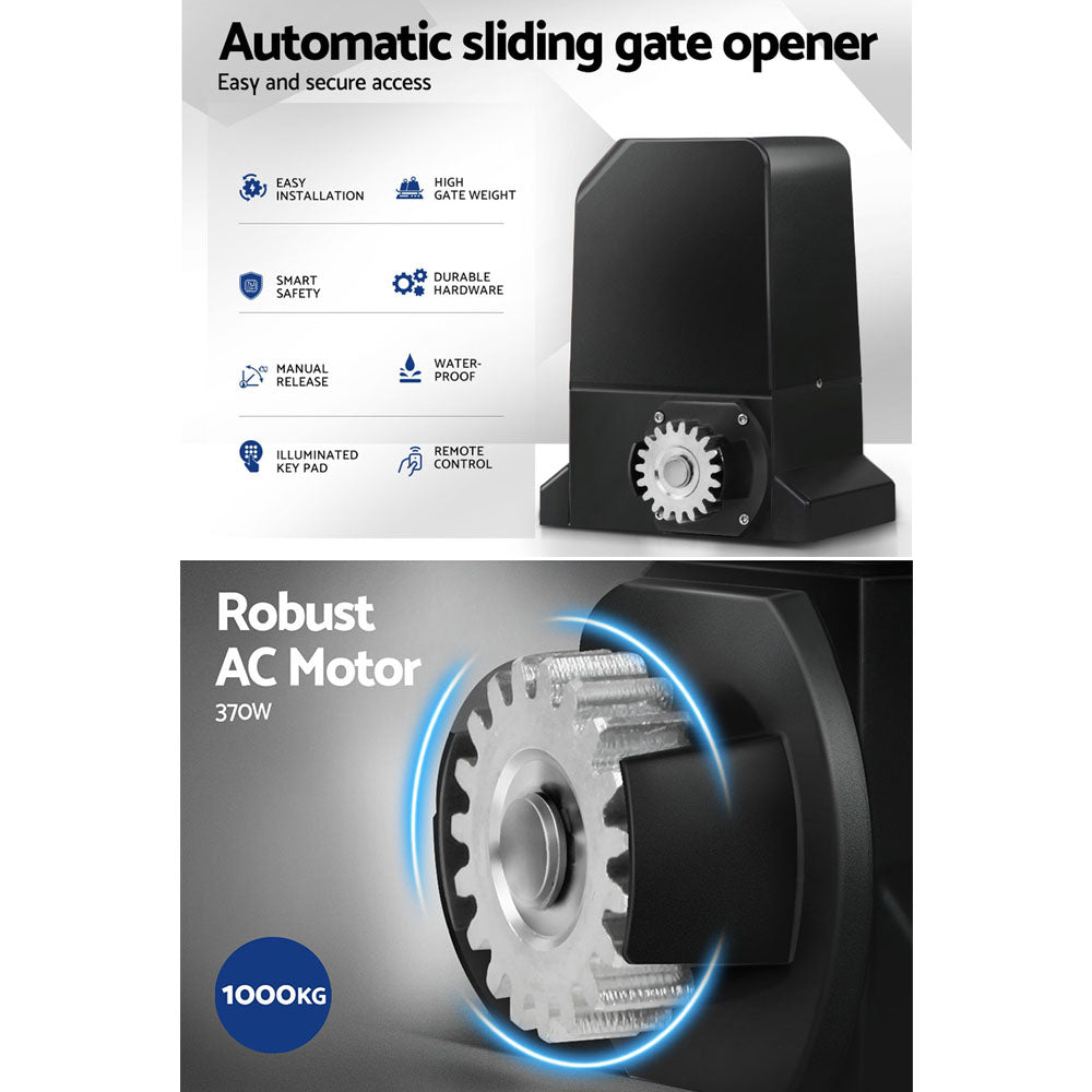 Auto Electric Sliding Gate Opener 1000KG Rails - Pmboutdoor