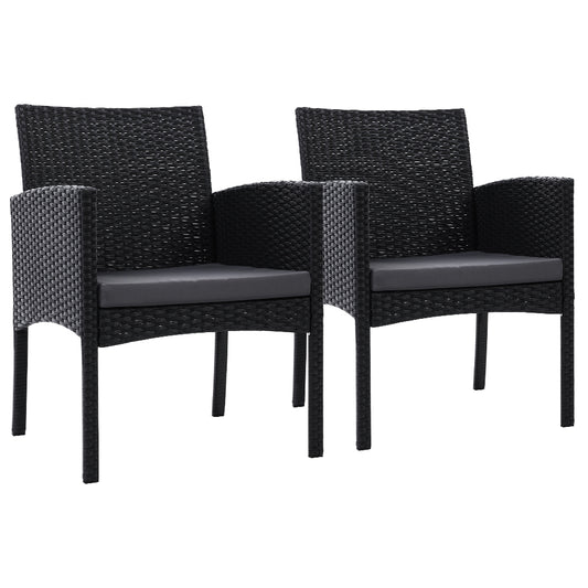 Set of 2 Outdoor Dining Chairs Furniture Lounge Setting Bistro - Pmboutdoor