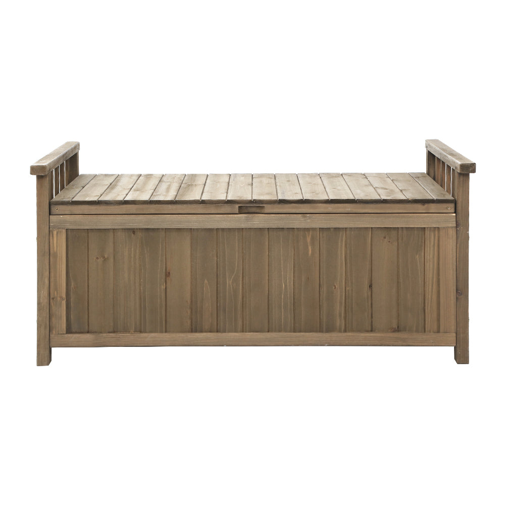 Outdoor Wooden Storage Box Bench Garden Chest Furniture