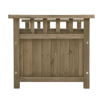 Outdoor Wooden Storage Box Bench Garden Chest Furniture