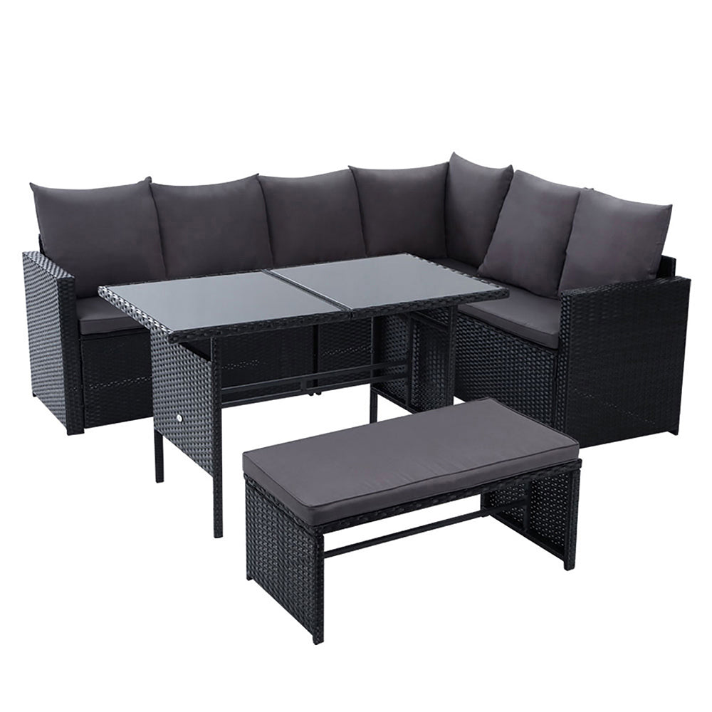 Outdoor Furniture Dining Setting Sofa Set Wicker 8 Seater Storage Cover - Pmboutdoor