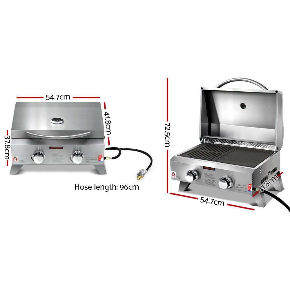 Grillz Portable Gas BBQ Grill & Stove - Pmboutdoor