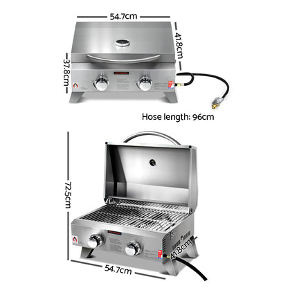 Grillz Portable Gas BBQ Grill & Stove - Pmboutdoor