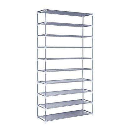 10 Tier Shoe Rack Organiser DIY Stackable Storage Shelf