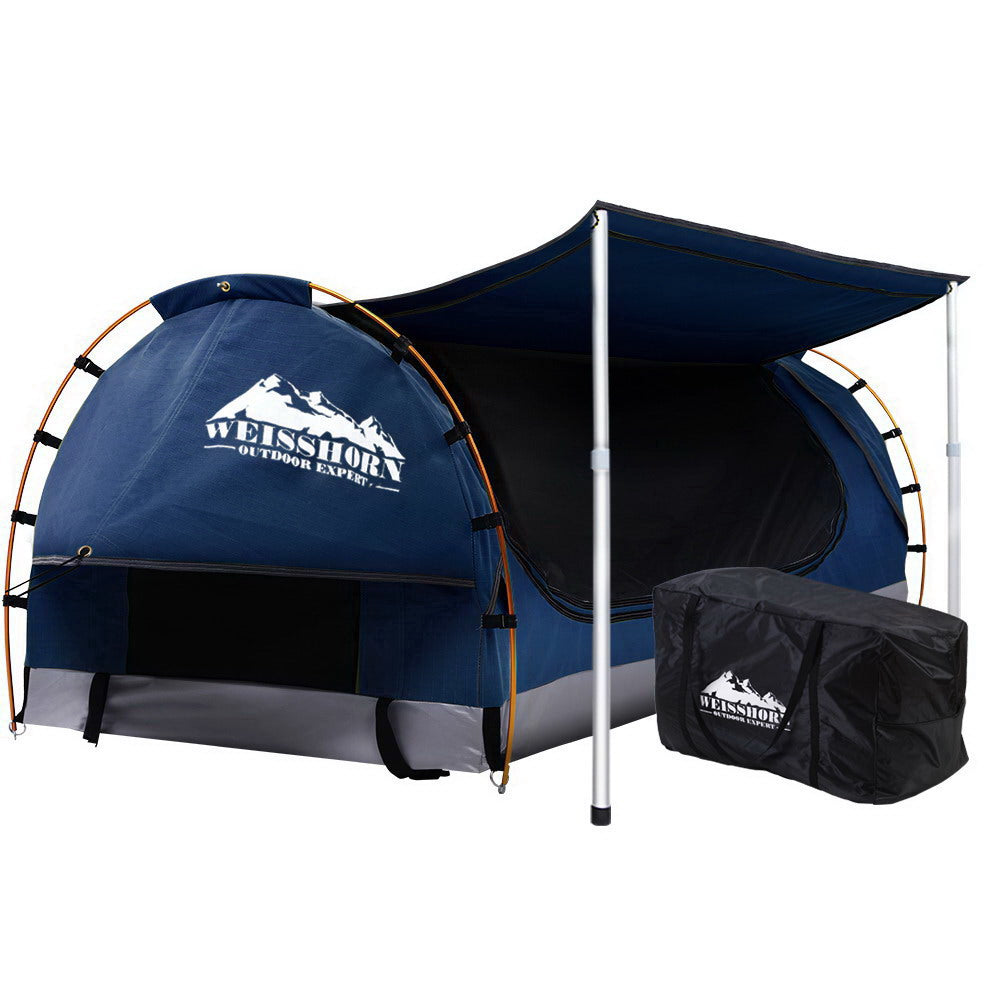 Double Swag Camping Swags Canvas Free Standing - Pmboutdoor