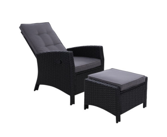 Sun lounge Recliner Chair Lounger Sofa Ottoman - Pmboutdoor
