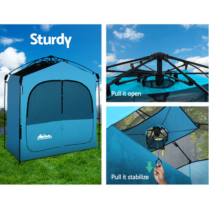 Pop-up Camping Shower Tent (Blue) - Pmboutdoor