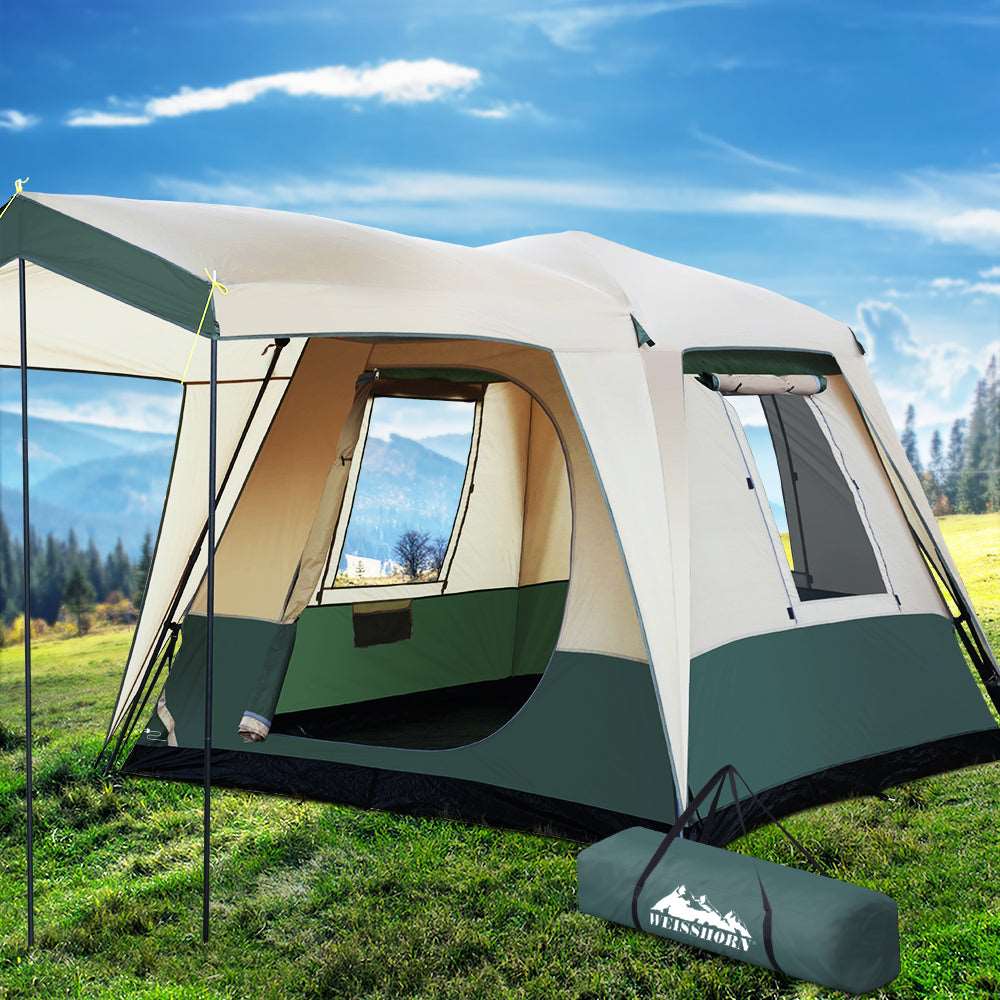 Instant Up Camping Tent 4 Person Family Hiking Dome - Pmboutdoor