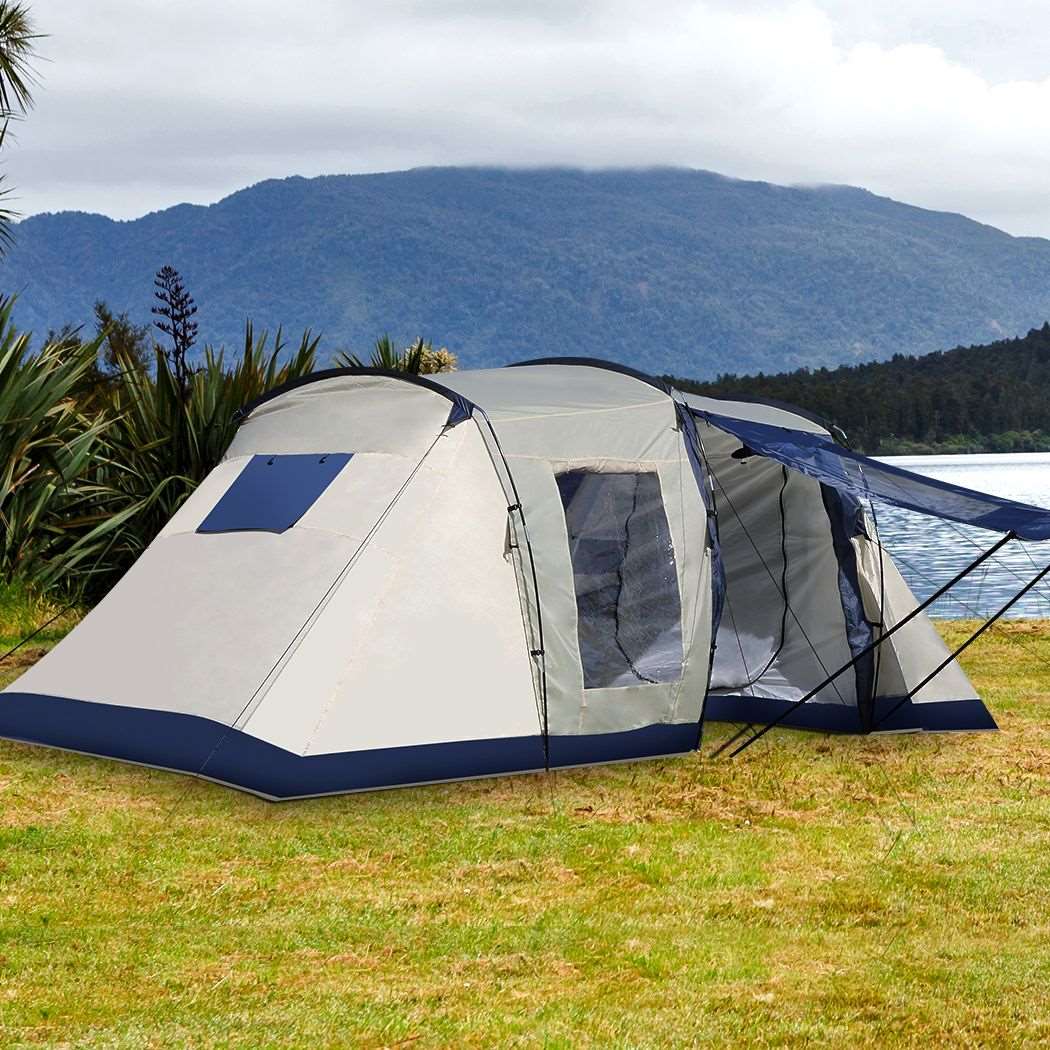 Family Camping Tent Tents Portable Outdoor Hiking Beach 6-8 Person Shade Shelter - Pmboutdoor