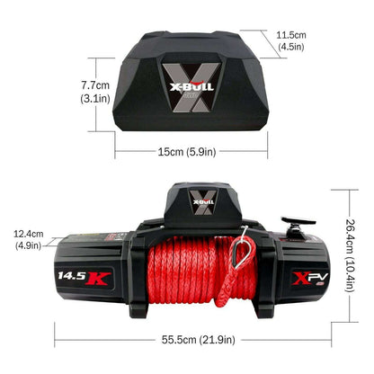 Electric Winch 12V Synthetic Rope Wireless Off-road 4WD 4x4 - Pmboutdoor