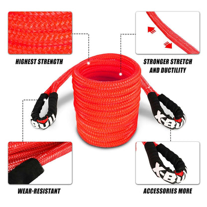 Kinetic Rope Snatch Strap Recovery Kit Dyneema Tow Winch - Pmboutdoor
