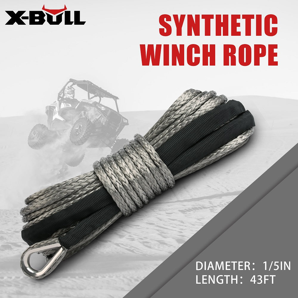 Winch Rope 5.5mm x 13m Dyneema Synthetic Rope Tow Recovery Offroad 4wd - Pmboutdoor